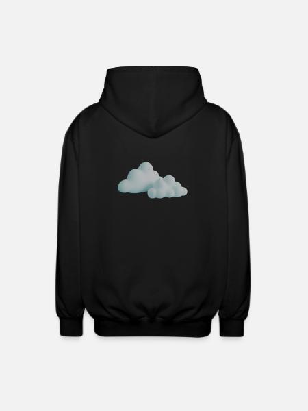 Wolkendesign Sonnenuntergangsfarben - Unisex Kapuzenjacke - Schwarz