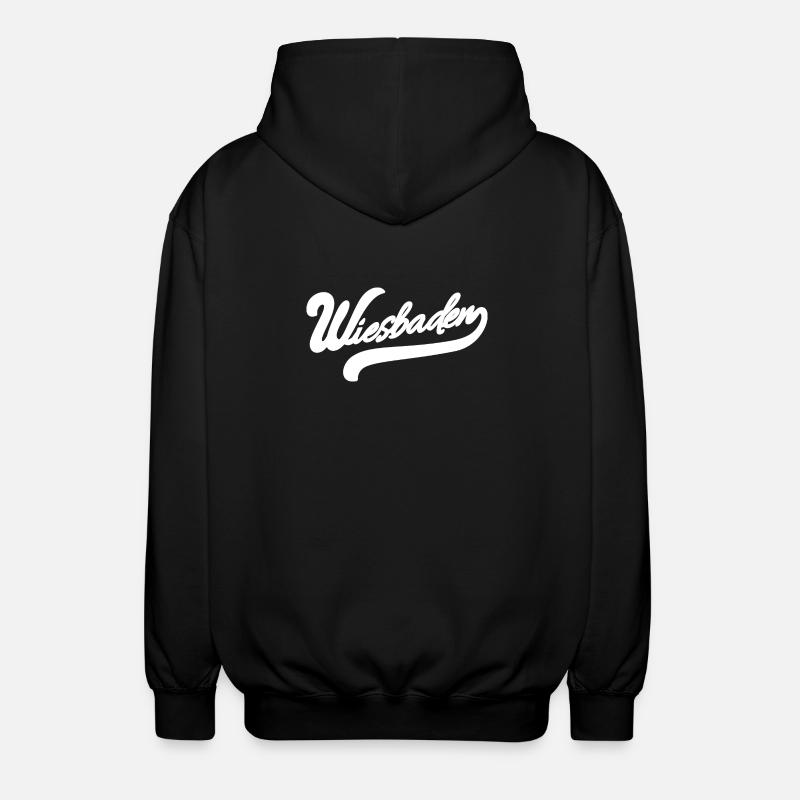 Wiesbaden Retro - Unisex Kapuzenjacke - Schwarz