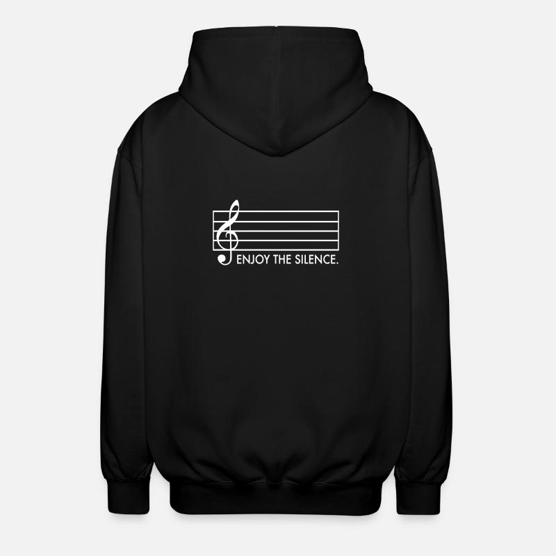 Enjoy the Silence - Unisex Hooded Jacket - black