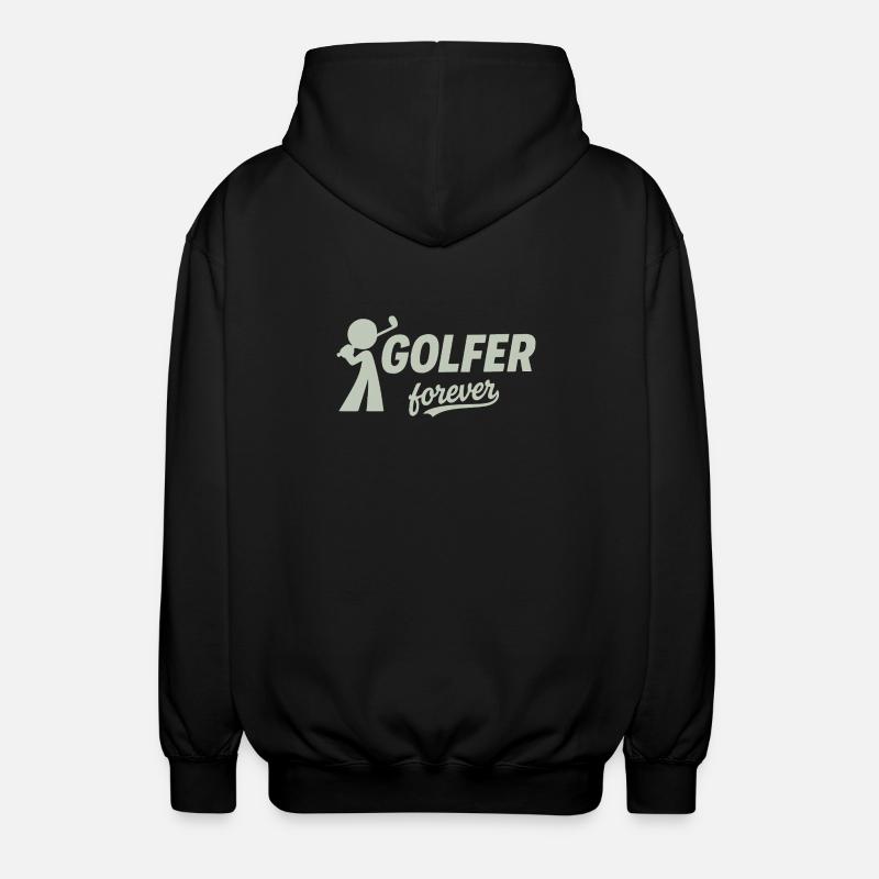 Silhouette du golfeur éternel - Veste à capuche unisexe - noir