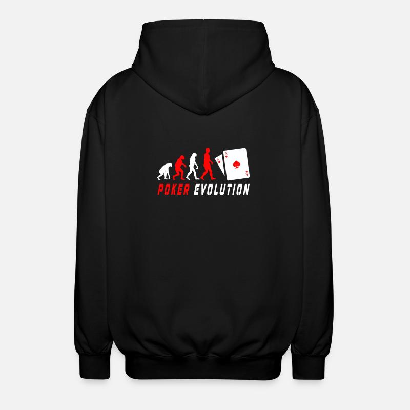Poker Evolution - Unisex Kapuzenjacke - Schwarz