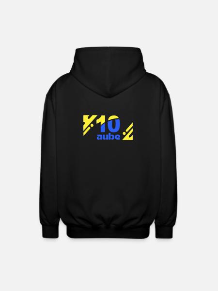 Ten Dawn Logo Blue Yellow - Unisex Hooded Jacket - black
