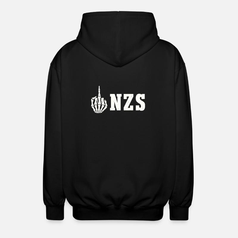 Antifa Antifascist Statement FCK NZS - Unisex Hooded Jacket - black