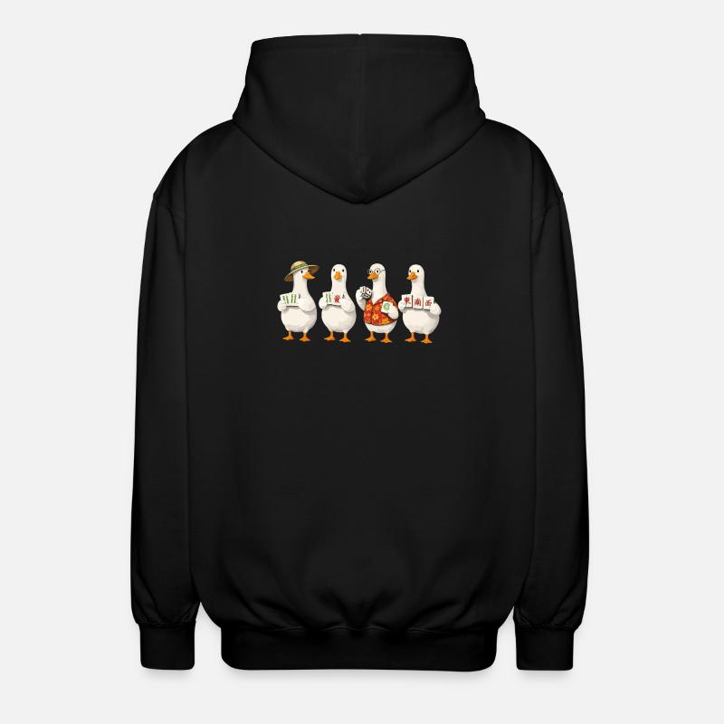 Mahjong goose - Unisex Kapuzenjacke - Schwarz