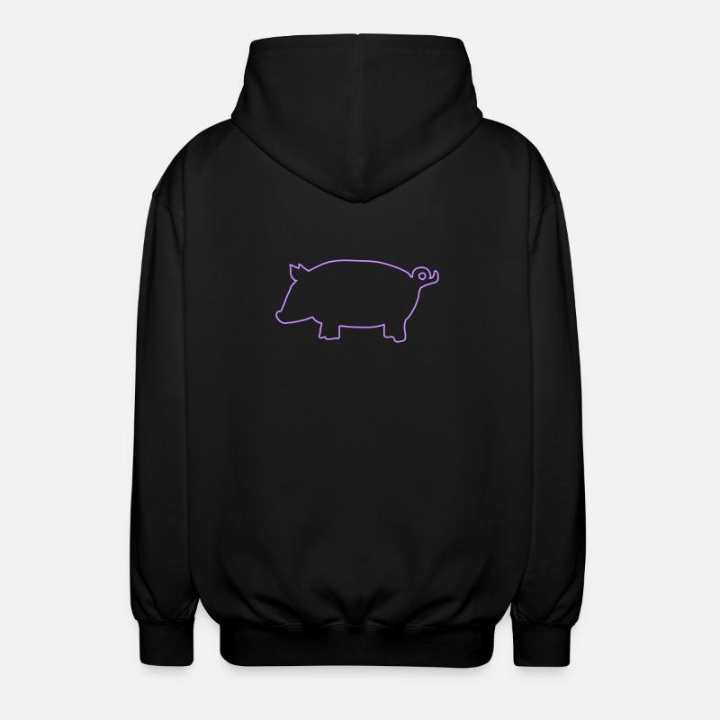 Silhouette de cochon - Veste à capuche unisexe - noir