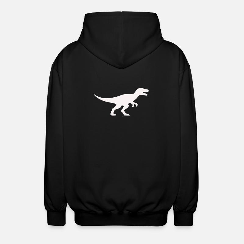 Raptor T Rex Silhouette - Unisex hættejakke. - sort