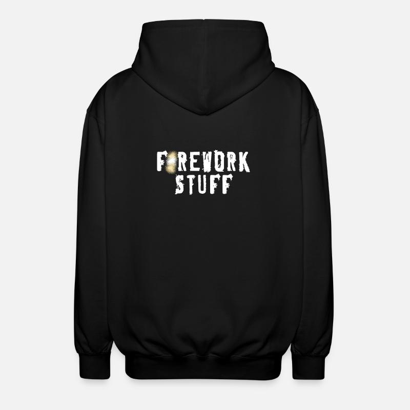 Texte des feux d’artifice - Veste à capuche unisexe - noir