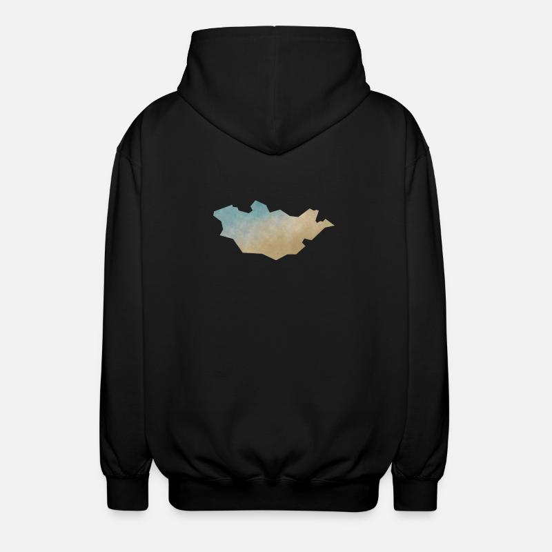 Mongolia - Unisex Hooded Jacket - black