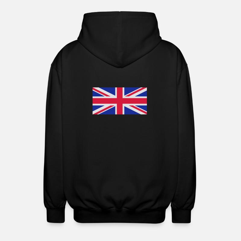 Britische Flagge - Unisex Kapuzenjacke - Schwarz