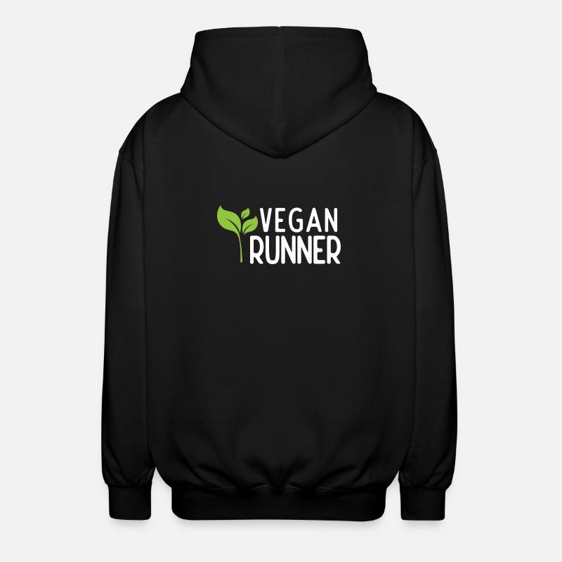 Coureur végétalien - Veste à capuche unisexe - noir
