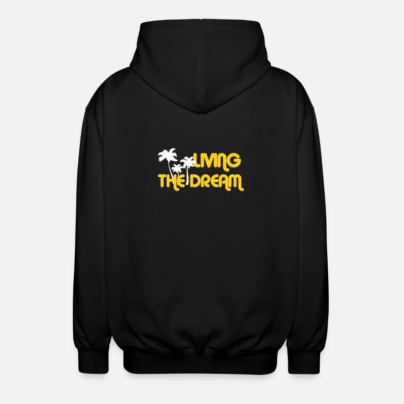 LIVING THE DREAM - Unisex Hooded Jacket - black
