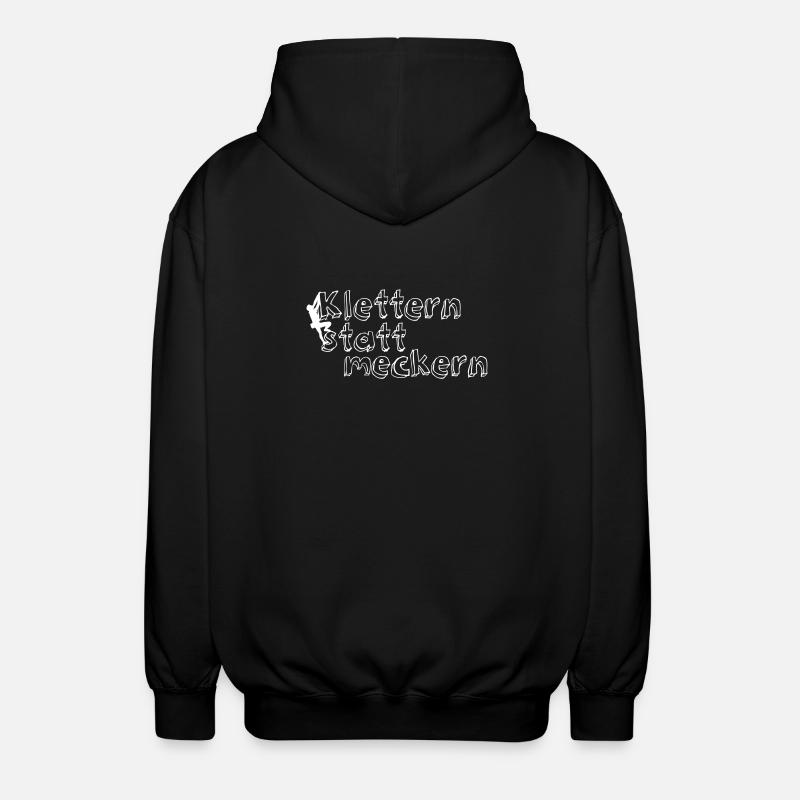 klettern statt meckern - Unisex Kapuzenjacke - Schwarz