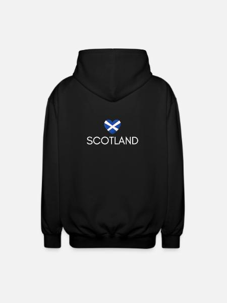 Cœur avec drapeau écossais, fierté écossaise - Veste à capuche unisexe - noir