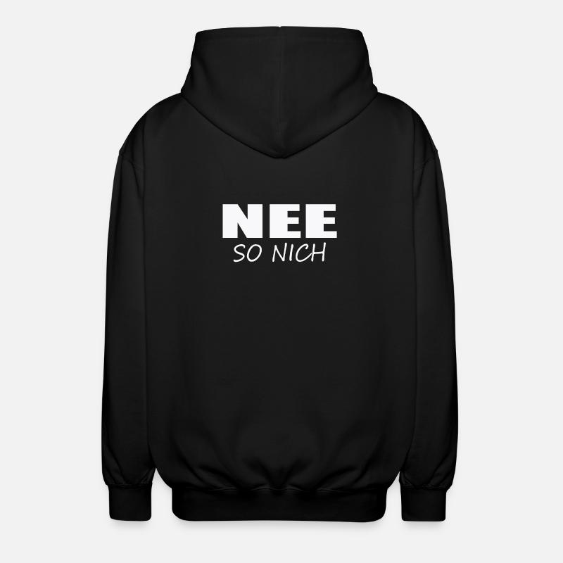 NO - NOT LIKE THAT - Unisex Hooded Jacket - black