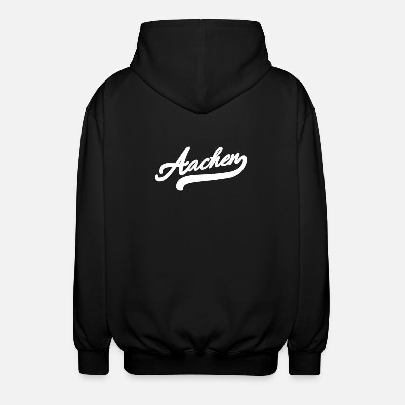 Aachen Retro - Unisex Hooded Jacket - black