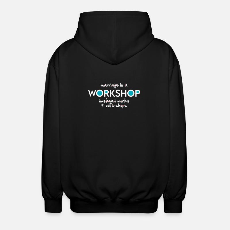 Workshop (dark) - Unisex Hooded Jacket - black