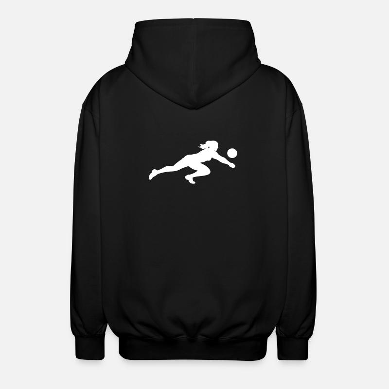 Volleyball Silhouette - Unisex Kapuzenjacke - Schwarz