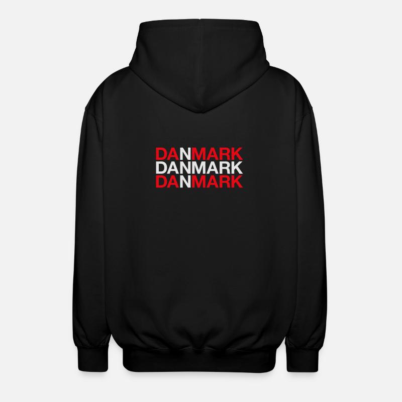 Danemark Danemark Danemark Drapeau - Veste à capuche unisexe - noir