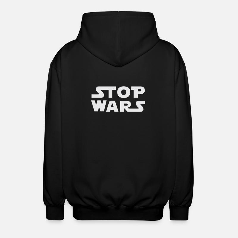 Stop Wars - Unisex Hooded Jacket - black