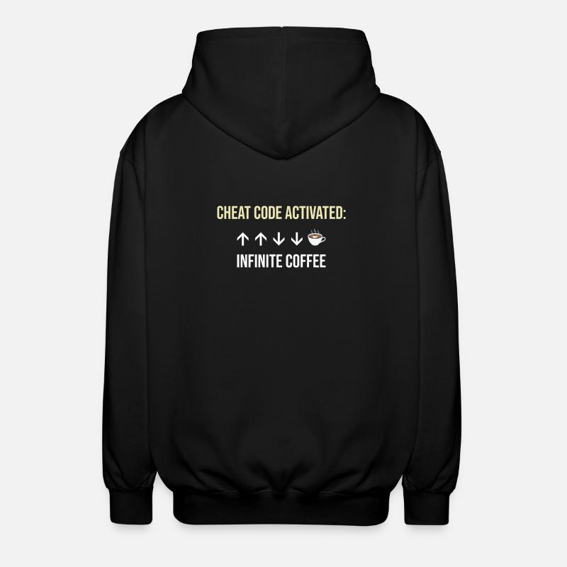 Infinite Coffee Active Cheat Code - Unisex Hooded Jacket - black