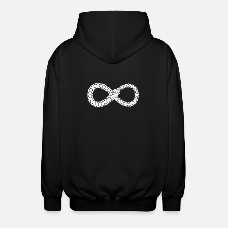 Endless Serpent Loop - Unisex Hooded Jacket - black