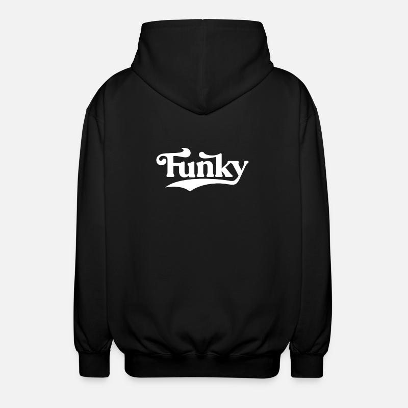 Funky Retro Script Logo - Unisex Kapuzenjacke - Schwarz