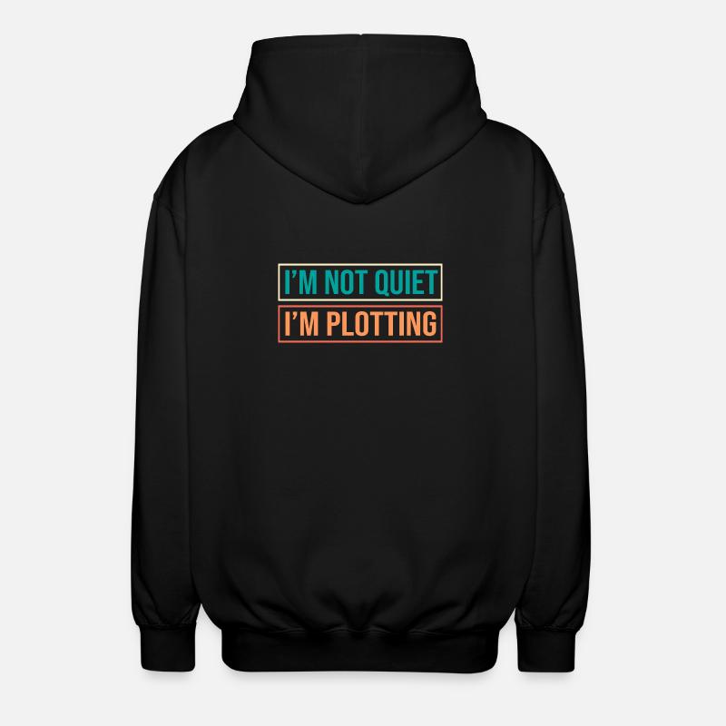 Anxiety Anxious Scaredy Introvert - Unisex Hooded Jacket - black