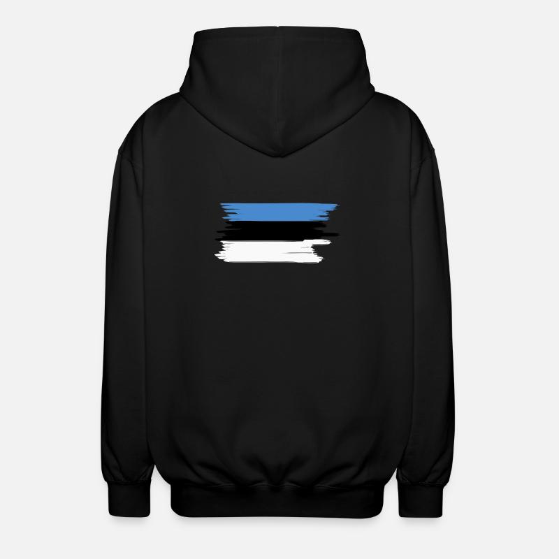 Drapeau estonien - Veste à capuche unisexe - noir