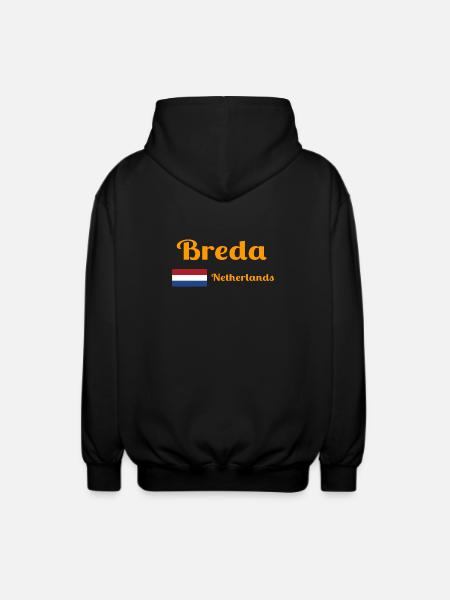 Breda Netherlands- Stylish prints - Unisex Hooded Jacket - black