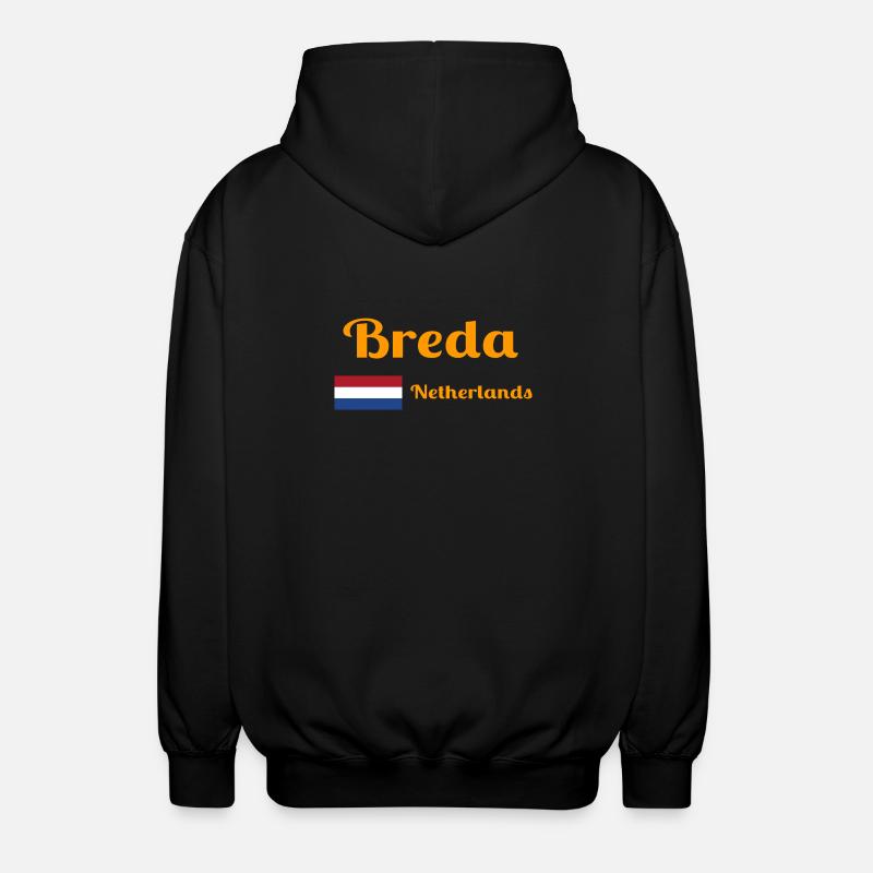 Breda Niederlande - Stilvolle Drucke - Unisex Kapuzenjacke - Schwarz
