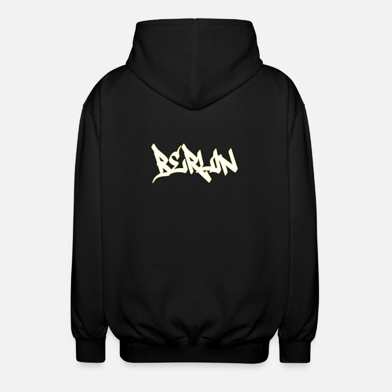 Lettrage marron graffiti de Berlin - Veste à capuche unisexe - noir