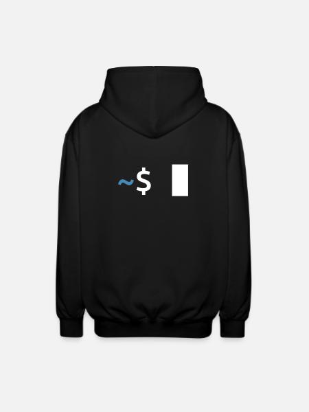 Linux Shell Command - Unisex Hooded Jacket - black