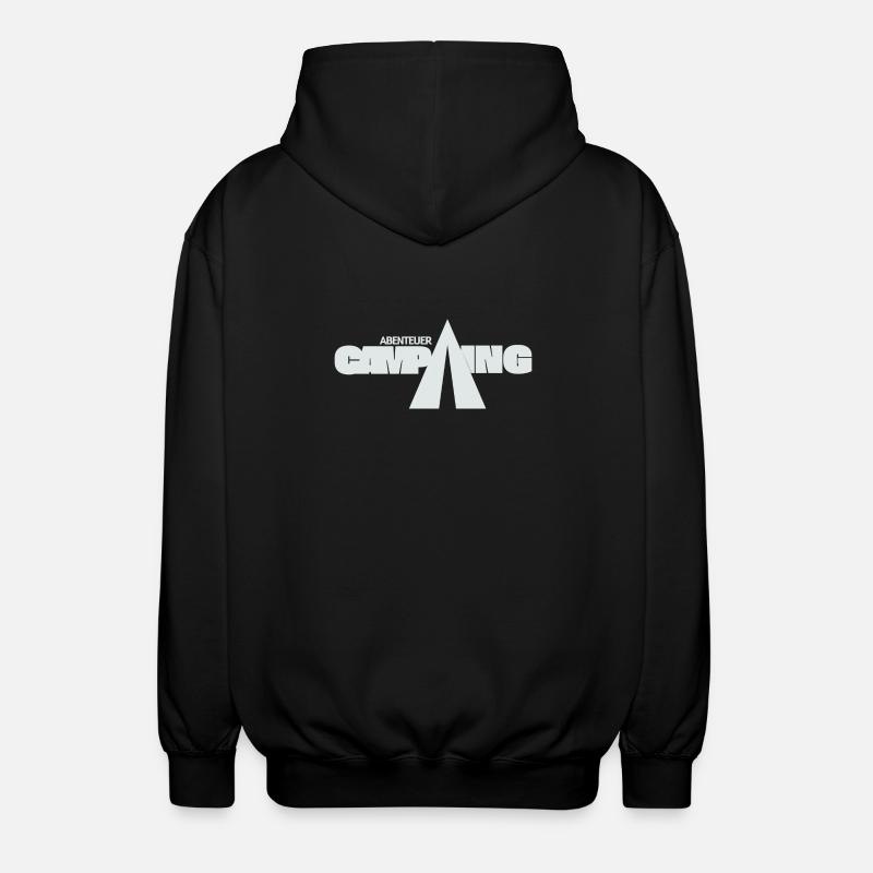 Adventure Camping - Unisex Hooded Jacket - black