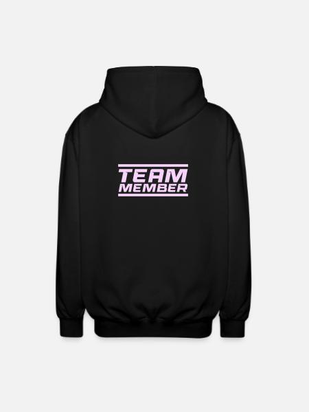 Team Member Lettering Lavender - Unisex Hooded Jacket - black