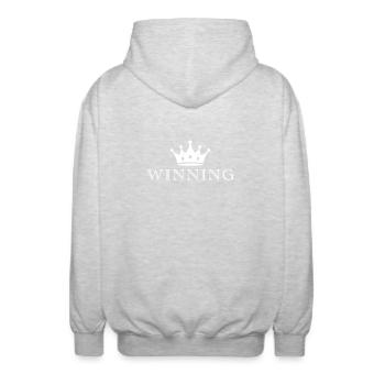 Couronne de la Victoire - Veste à capuche unisexe - gris clair chiné - Dos - AI Model Male 185 light (185cm)