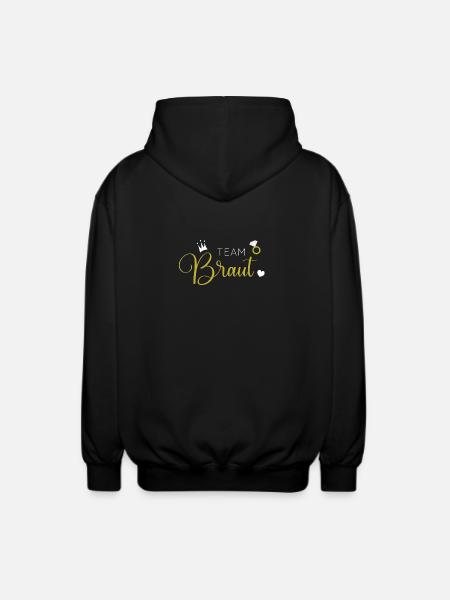 Team Braut - Unisex Kapuzenjacke - Schwarz