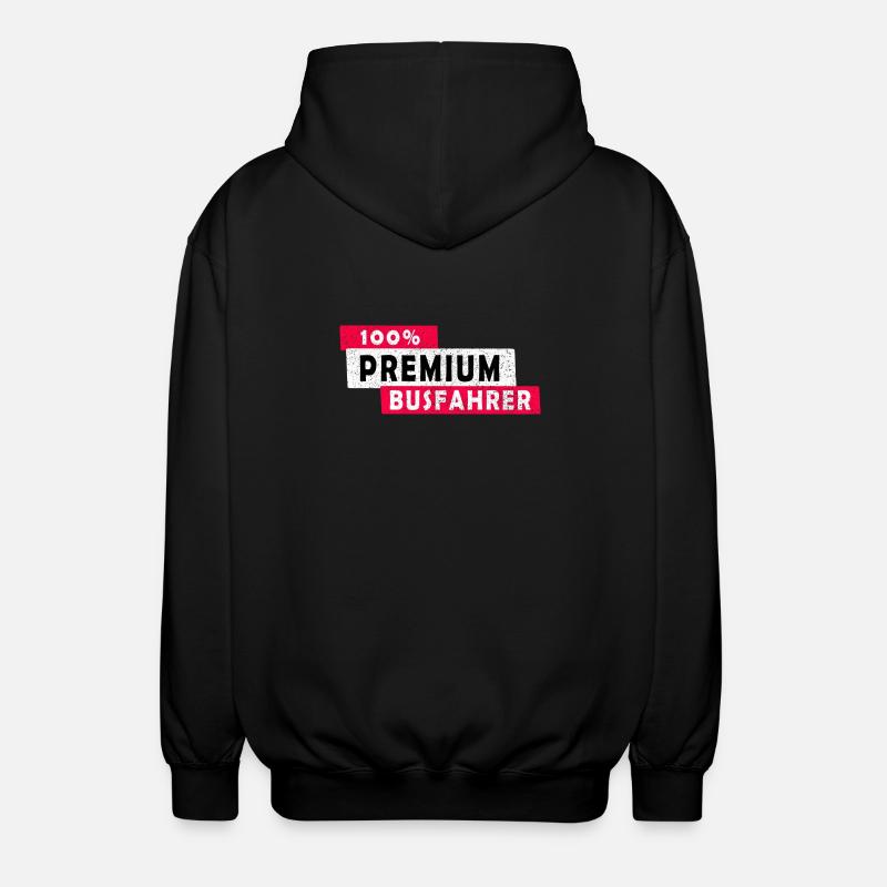 100% Premium Busfahrer Design / Geschenkidee - Unisex Kapuzenjacke - Schwarz