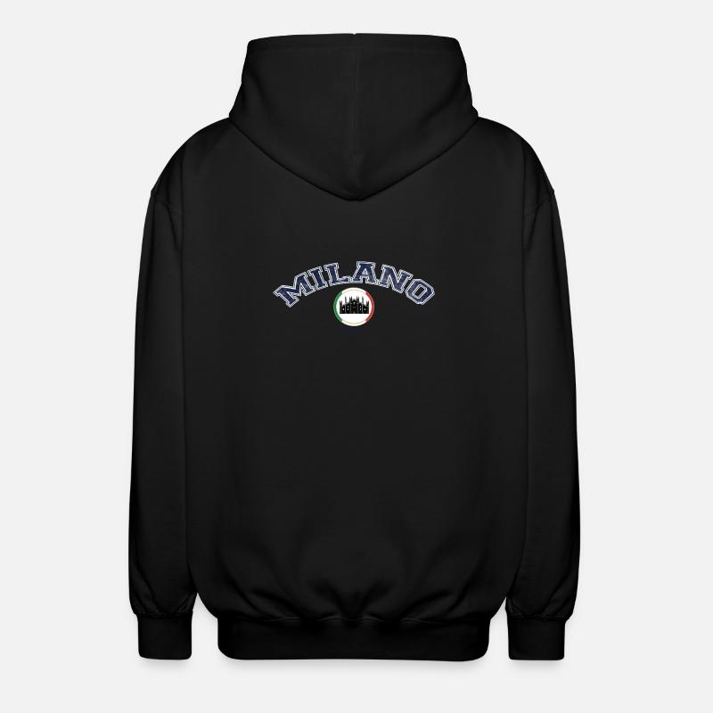 Mailand, Milano, Milan - Unisex Kapuzenjacke - Schwarz