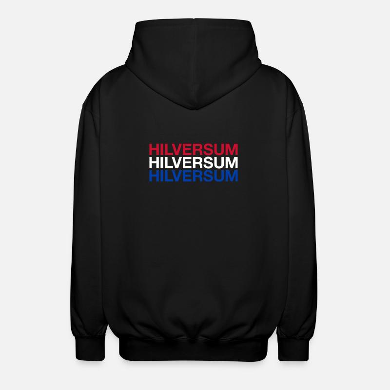 HILVERSUM Pays-Bas Drapeau néerlandais - Veste à capuche unisexe - noir