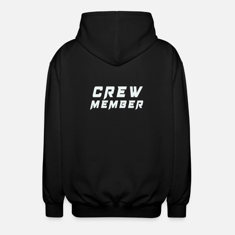 Crew Member Patch Tee - Unisex Hooded Jacket - black