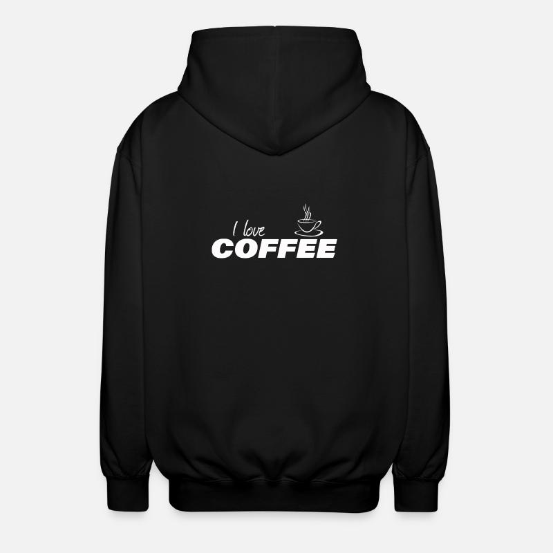 J’adore le café - Veste à capuche unisexe - noir