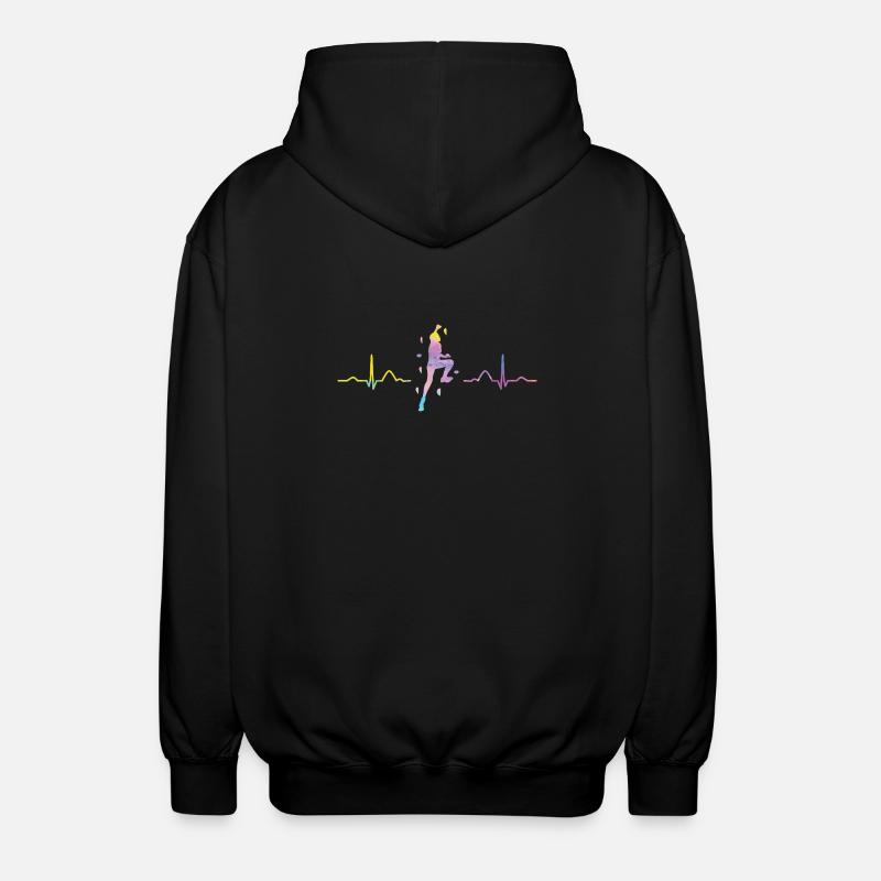 Boulderer Herzschlag Boulder Bouldern - Unisex Kapuzenjacke - Schwarz