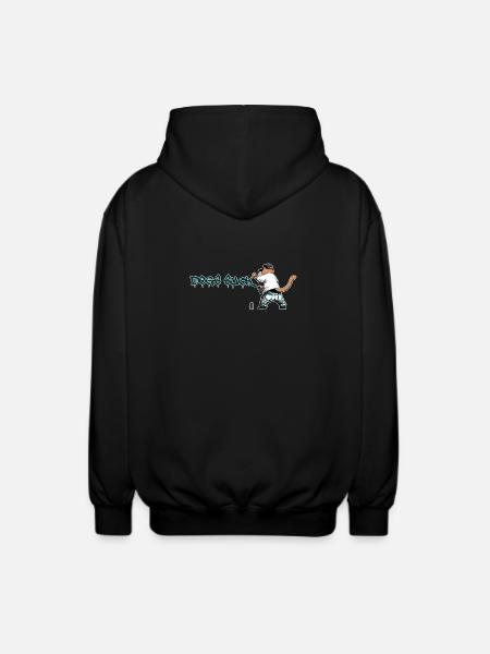 Cat Graffiti Dogs Suck - Unisex Hooded Jacket - black