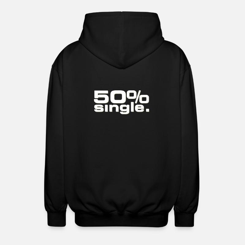 50 % Single - Unisex Kapuzenjacke - Schwarz