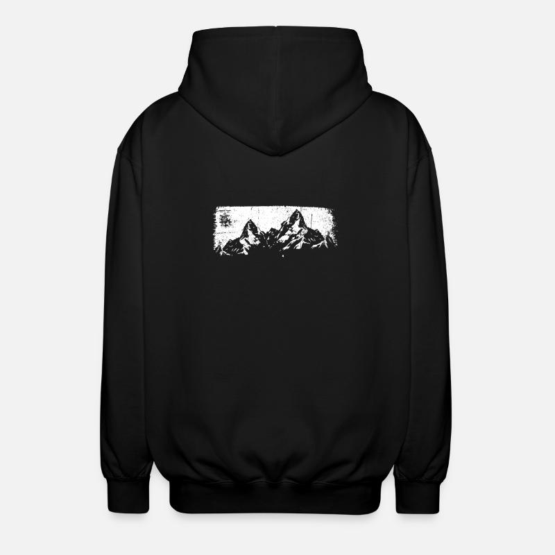 Silhouette de pic de neige - Veste à capuche unisexe - noir