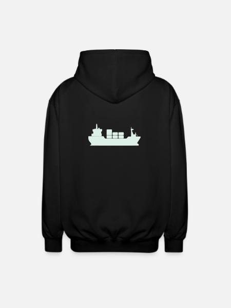 Cargo à conteneurs Silhouette - Veste à capuche unisexe - noir