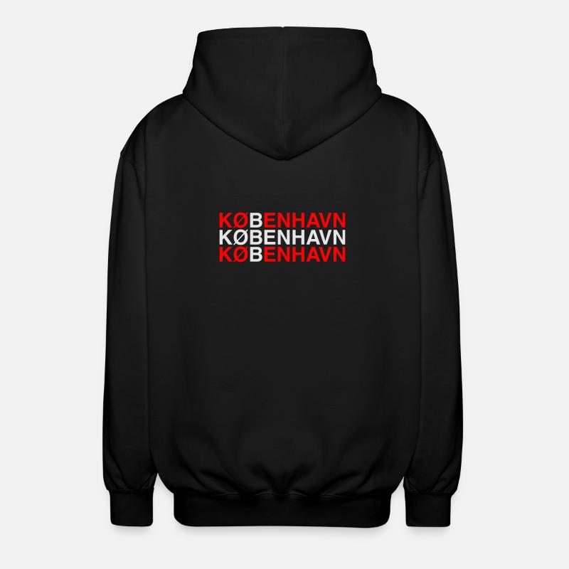 KOPENHAGEN Copenhague Dänemark Danemark Drapeau - Veste à capuche unisexe - noir