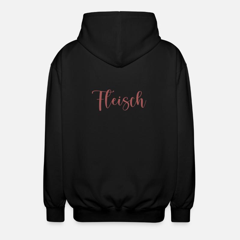 Fleisch - Unisex Kapuzenjacke - Schwarz