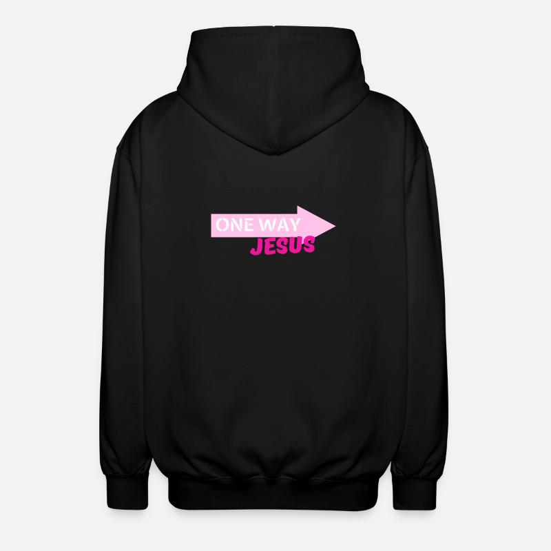 Flèche de Jésus à sens unique - Veste à capuche unisexe - noir