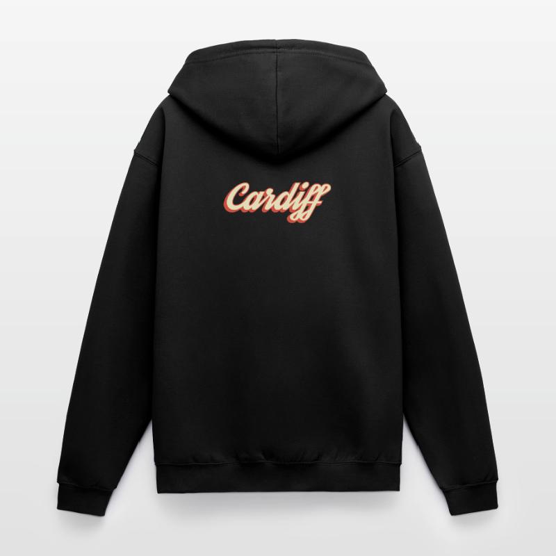 Logo rétro Script de Cardiff Veste à capuche unisexe